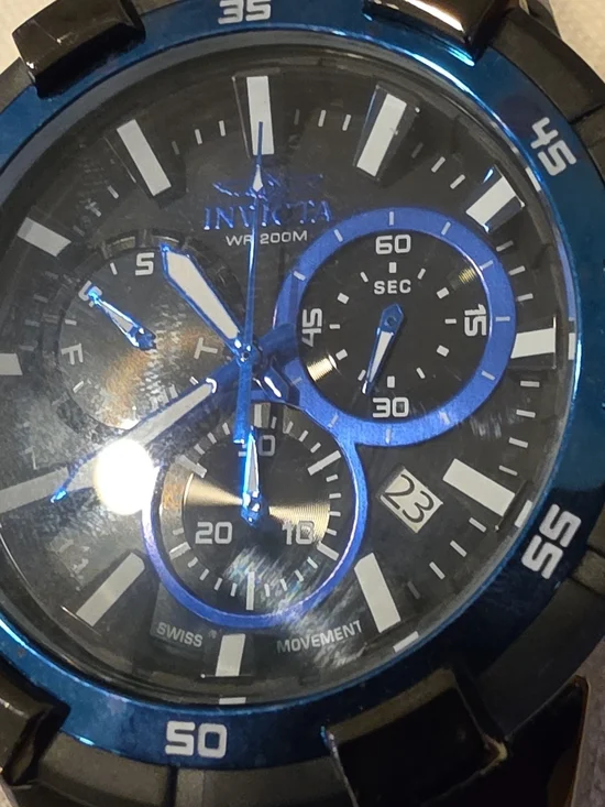 Invicta Men’s Blue and Black Chronograph Swim Watch