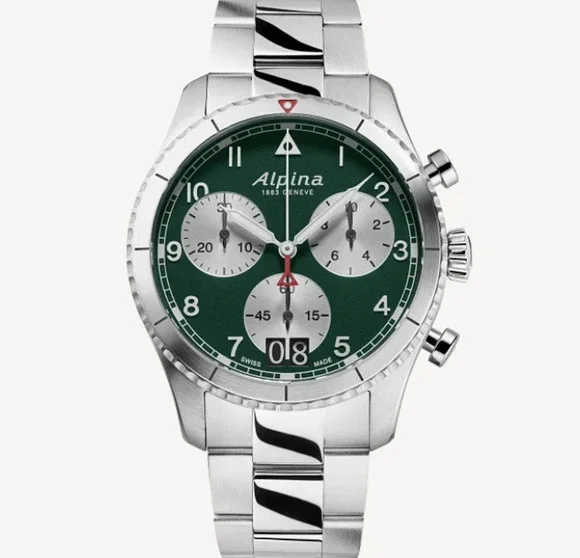 Alpina Startimer Pilot Chronograph AL-372WB4S26B Swiss Made Unworn Box