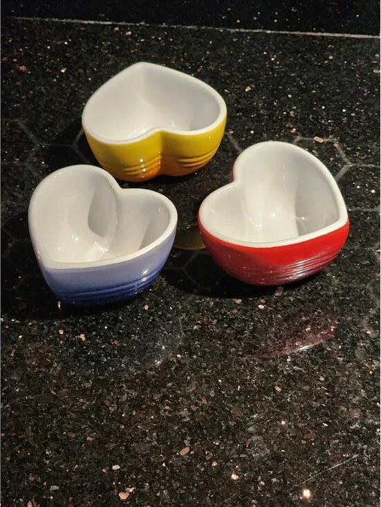 Brasserie Red Mini Pot Heart-Shaped Baking dish Casserole, SWEET, 3