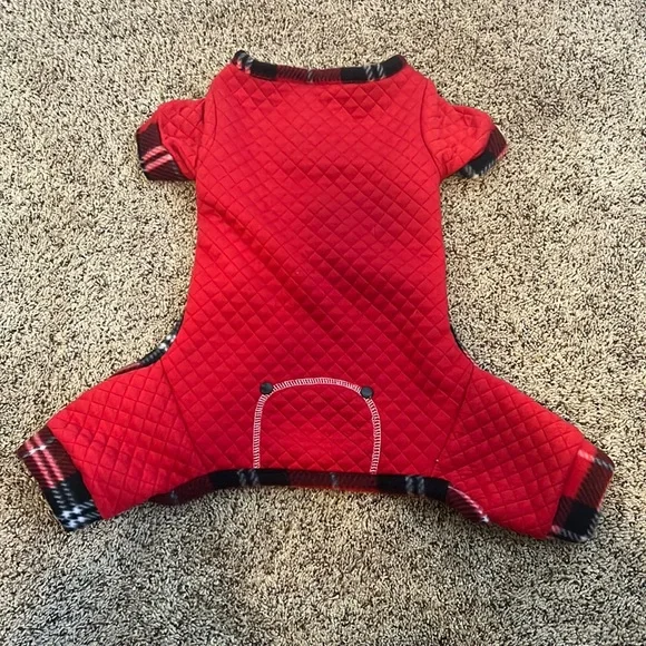 NWOT Size Large Lined Red Dog Outfit