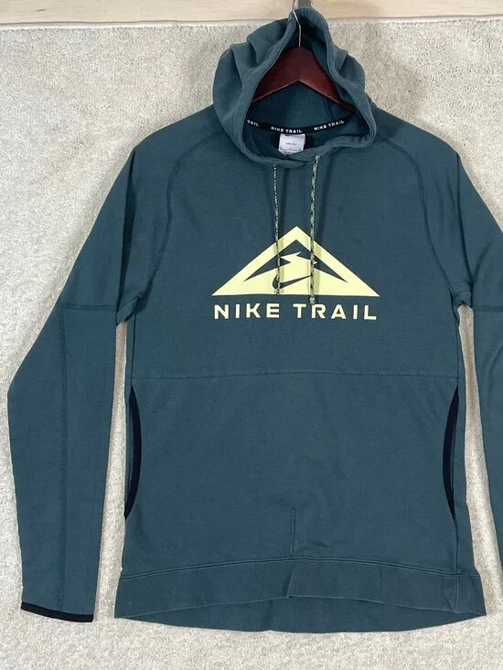 Nike Men's Dri-FIT Magic Hour Trail Running Hoodie Size Small Teal DV9324