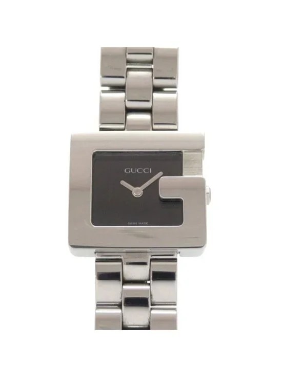 Gucci SS Black Quartz Watch Dial