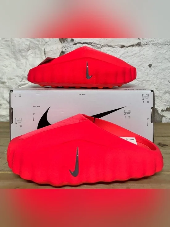 ***RUNS SMALL*** Men's Size 12 Nike Mind 001 Solar Red Slides