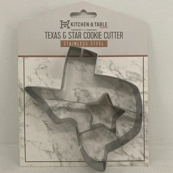 Kitchen & Table HEB Texas & Star‎ Cookie Cutter Stainless Steel Lone Star State