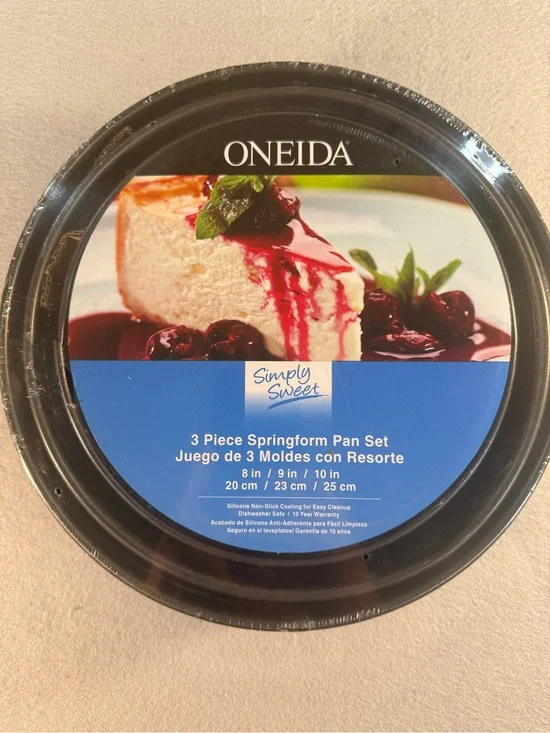 Oneida Springform Pans. 8 in/9 in/10in