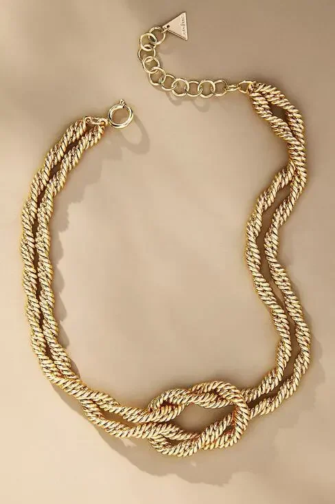 Anthropologie Twisted Nautical Knot Necklace - One Size