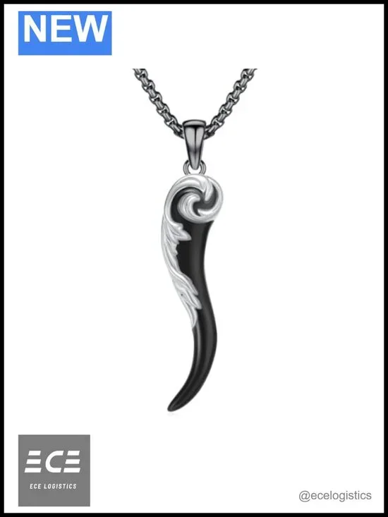 Italian Horn Necklace 925 Sterling Silver Cornicello Pendant Adjustable