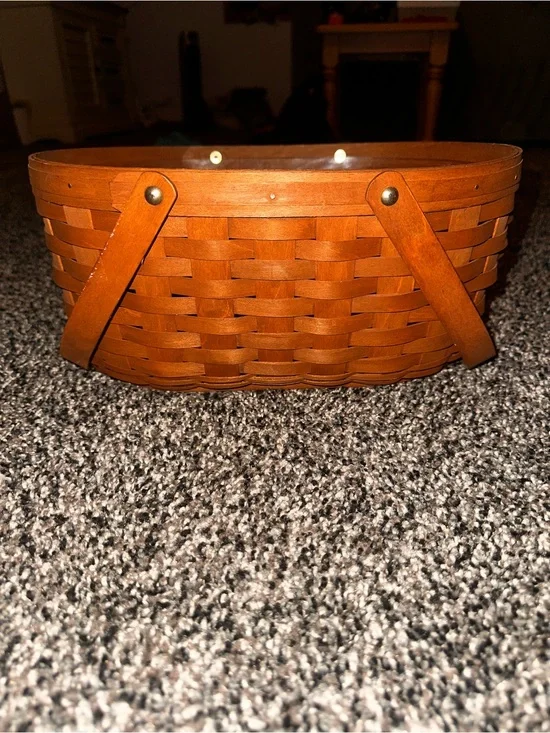 longaberger brown oval market basket