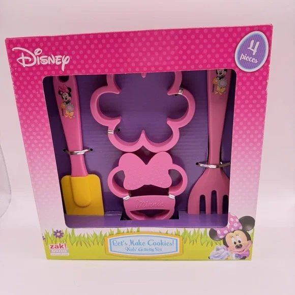 Disney Let's Make Cookies Kids Activity Set by‎ Zac NIB Minnie Mouse Baking Set