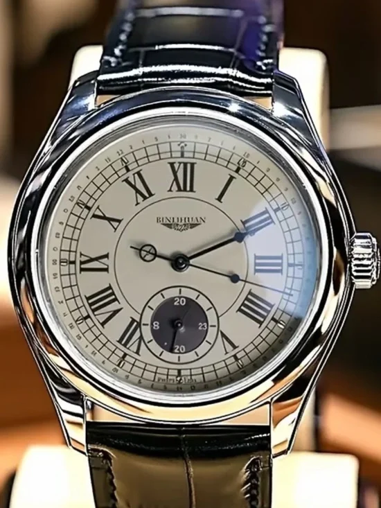 New Men’s Fashion Casual Business Watch Quartz W/Roman Numeral Dial Black Band