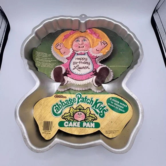 Vintage 1984 Wilton Cabbage Patch Kids Aluminum Cake Pan 2105-1984 with‎ Insert