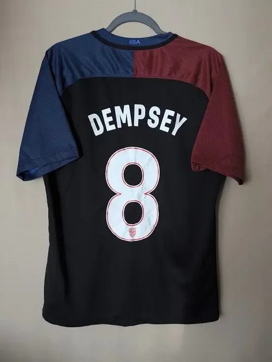 USA 2016 Away Clint Dempsey #8 Jersey Mens Large Nike