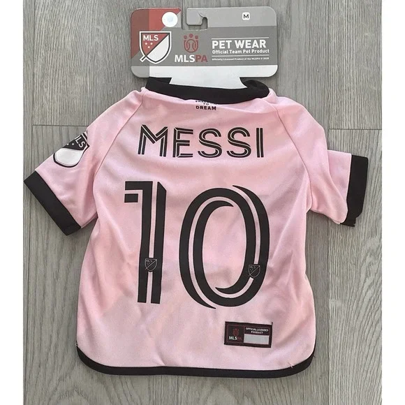 NEW Official MLS Pet Jersey MESSI 10 Club Internacional Del Fultbol‎ Miami - M
