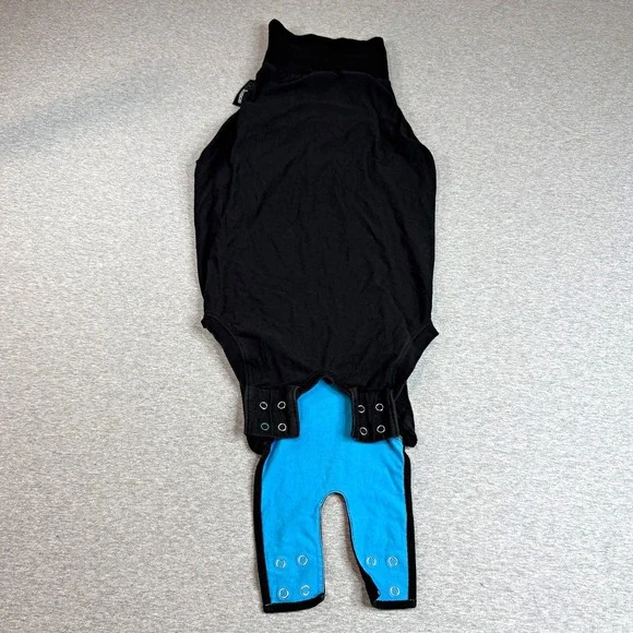 Suitical Happy Recovery Dog Recovery Suit D-L Black Cotton/Lycra Washable