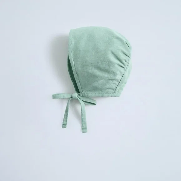 ZARA BABY LINEN COTTON BONNET