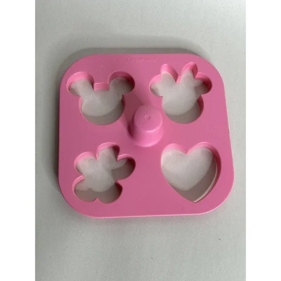 Disney Tupperware‎ Minnie Mouse Mickey Heart Flower Cookie Dough Cutter 4010A-3