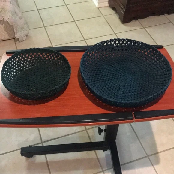 Baskets Crocheted Starched Baskets