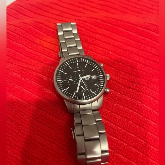 Emporio Armani Stainless‎ Steel Mens Watch with Black Dial