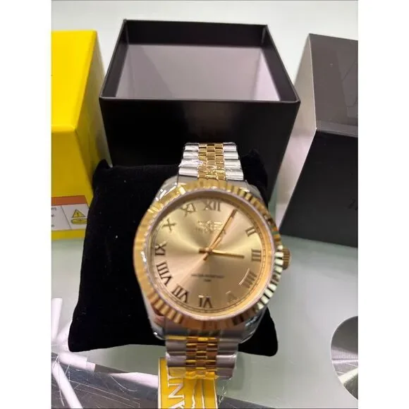 Invicta Gold Dial Men's Watch with two-tone bracelet