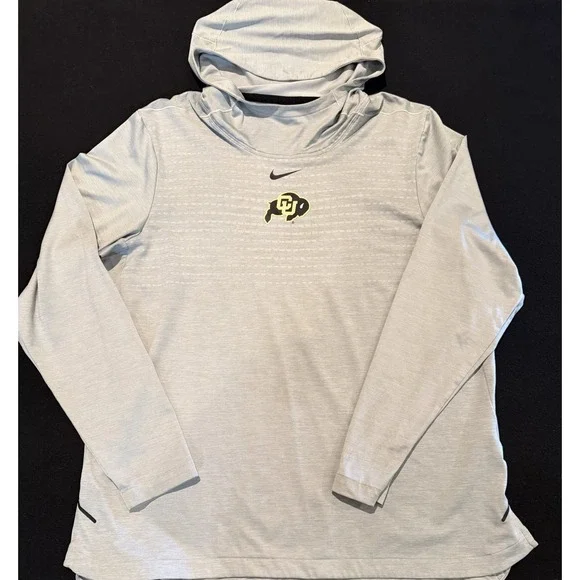 Nike Dri-FIT Colorado Buffaloes Gray Pullover Hoodie Sweatshirt