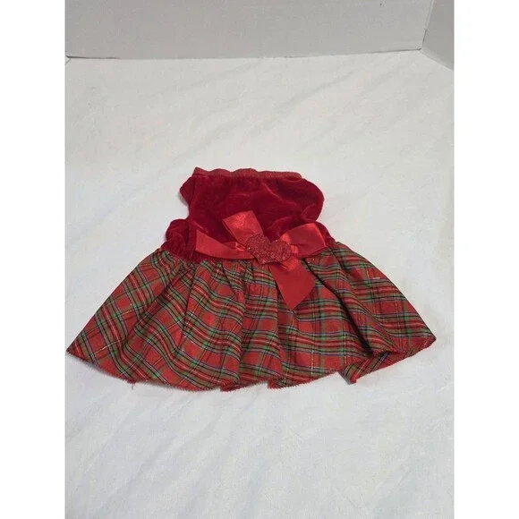 Quaker Pet Group Red Plaid Dog Coat Size Med