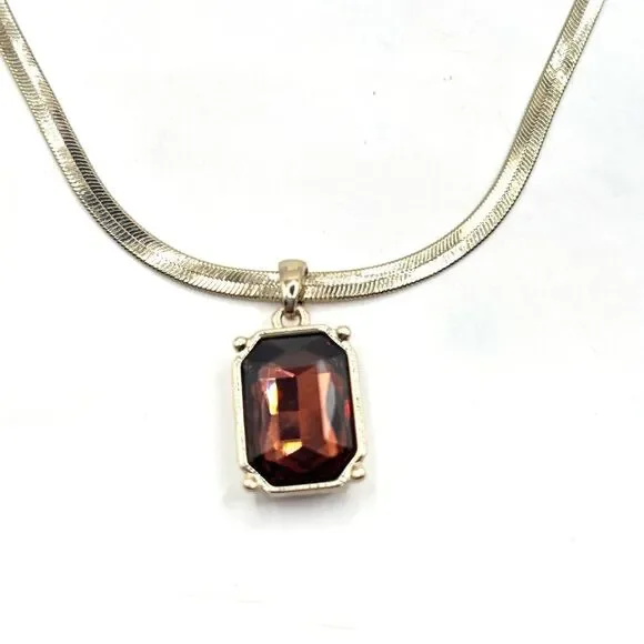 Express Gold Necklace with Copper Pendant