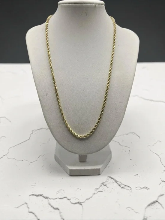 10K Yellow Gold Rope Chain Necklace 17–18” 3.49g XRF Tested Genuine Gold