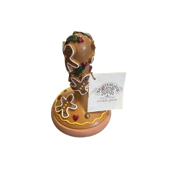 Shaker Hearth Gingerbread Man Terracotta Cookie Press‎ Holiday Baking Stamp NWT