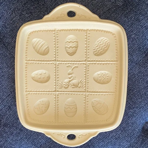 Brown Bag Cookie Art Easter Stoneware Mold Pan (1993 Hill Design)