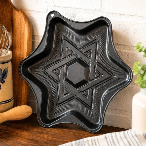 Vintage Star of David‎ Cake Pan - Kosher Cook Nonstick Bundt Mold - 2001 Judaica