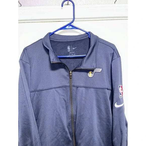 Nike Utah‎ Jazz Sweatshirt Mens XLarge Blue Dri-Fit Showtime Full-Zip Hoodie