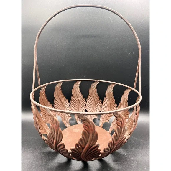 Decorative Metal Fern‎ Leaf Basket Handle 12