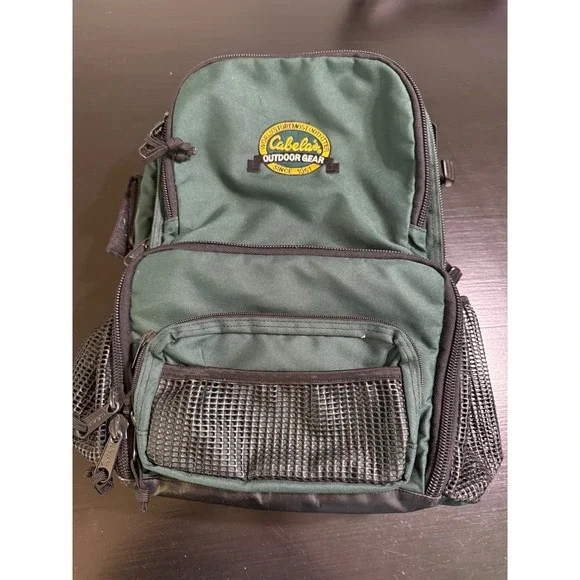 Cabelas Outdoor Gear Backpack Forest Green Fishing Hiking Daypack Bag