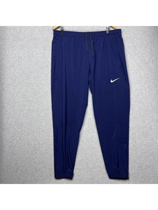 Nike XL Dri-FIT Woven Running Pants Obsidian Blue Stride Tapered Track Pants