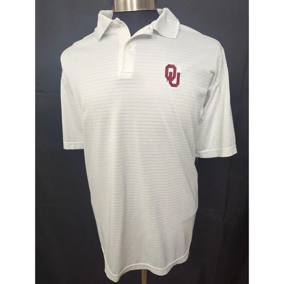 Nike Oklahoma Sooners Dri-Fit Polo Shirt White Red XXL