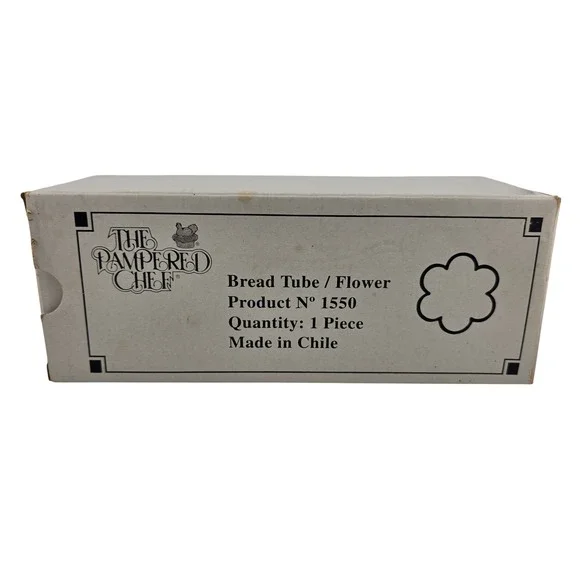 Pampered Chef Flower Bread Tube 1550 Stainless Steel Silver NEW Baking Tool Gift