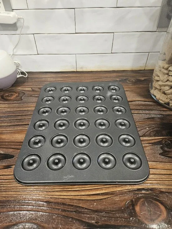 Mrs. Fields Mini Donut Mold Pan NonStick 30-Cavity Bakeware