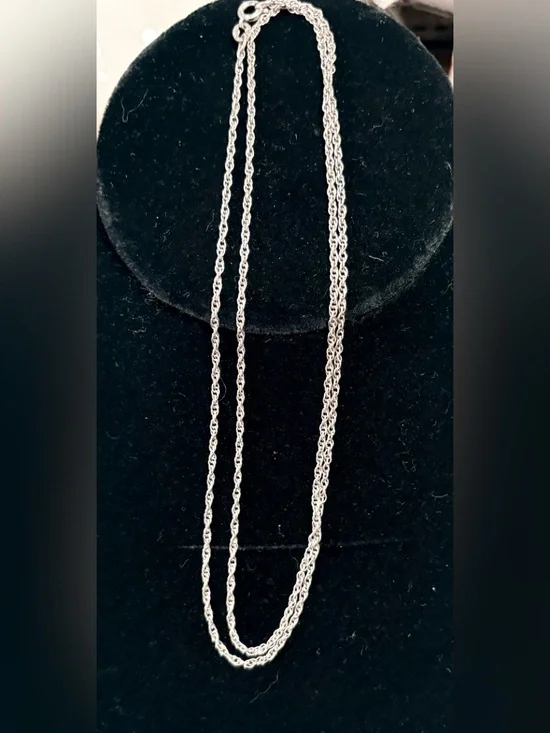 Vintage Stamped James Avery 925 Light Rope Chain Necklace, 24