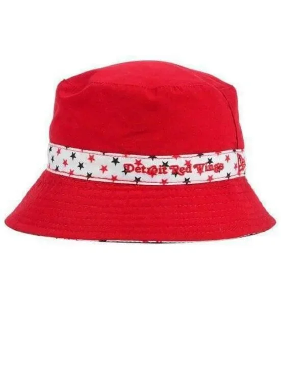 New Era Detroit Red Wings Bucket Hat Kids Reversible Summer NHL Hockey Red
