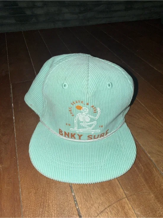 BNKY SURF Mint Corduroy Kids Cap with Skeleton Surf Graphic