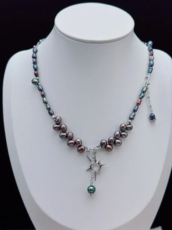 26X518 Handmade Freshwater Pearl Dainty Necklace 16+2”