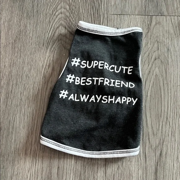 Black Dog Shirt with Hashtags