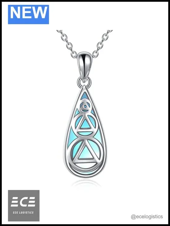 Sterling Silver AA Recovery Necklace Moonstone Sobriety Pendant 18 in
