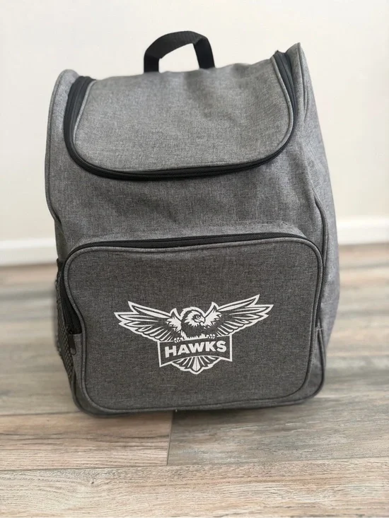 Hawks Gray Men's Backpack with Hawks Logo