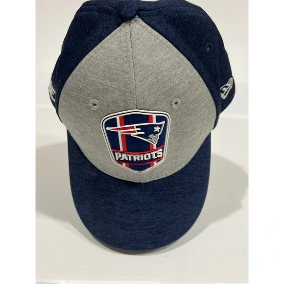 New Era New England Patriots Youth 39THIRTY Stretch Fit Hat Navy Grey G38