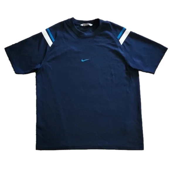 3/$20 Nike Blue & White Shoulder Stripes Mesh Athletic T-shirt