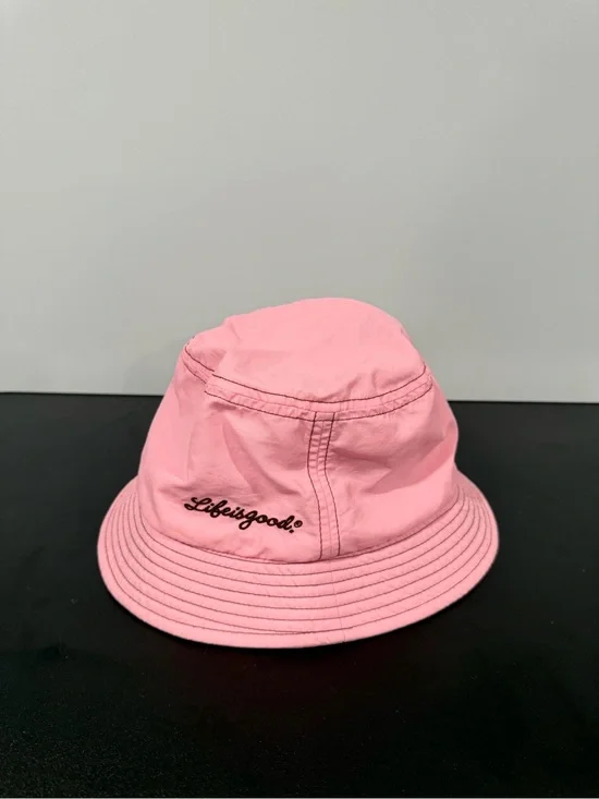 Life Is Good Kids Bubblegum Pink Bucket Hat with Embroidered Logo