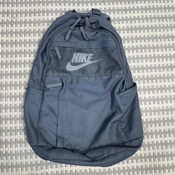Nike Heritage Backpack Charcoal Grey Mesh Pocket School Gym Bag RN56323