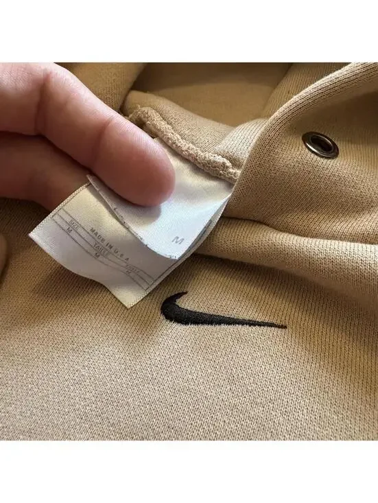 rare Travis Scott tan 90s made in USA center swoosh hoodie