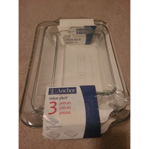 Anchor‎ Hocking Glass Baking Dish Set, 3 Piece Set